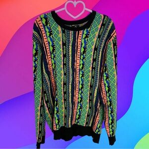 Empyre funky orange and green sweater